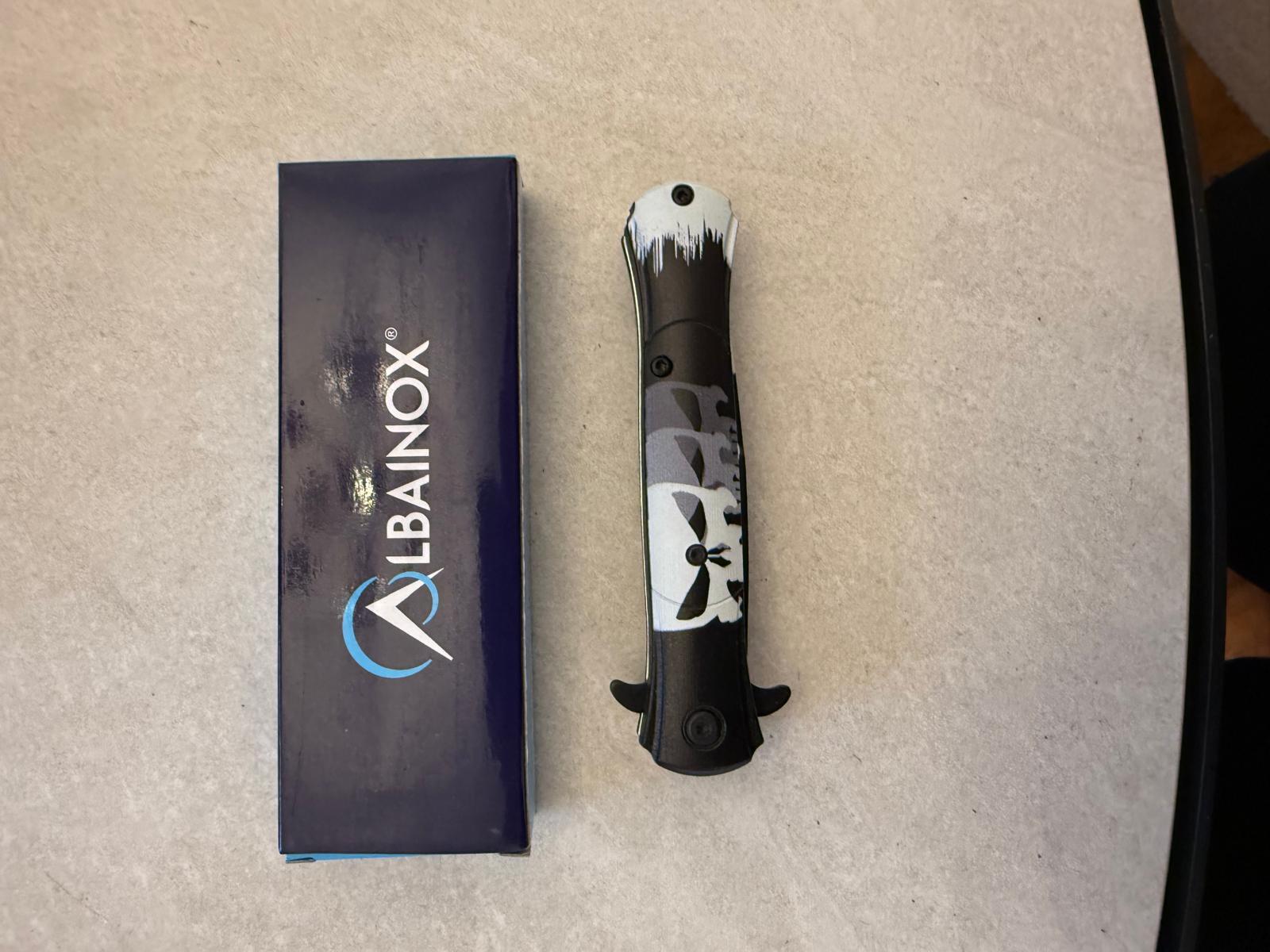 Albainox Camo Skull Butterfly Knife