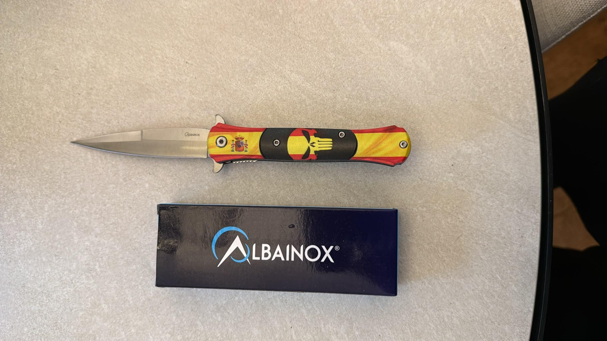 Albainox Flame Graphic Slim-Profile Knife