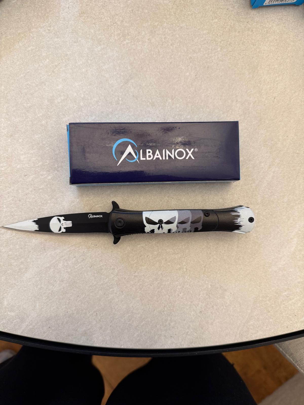 Albainox Gothic-Print Slim-Profile Knife