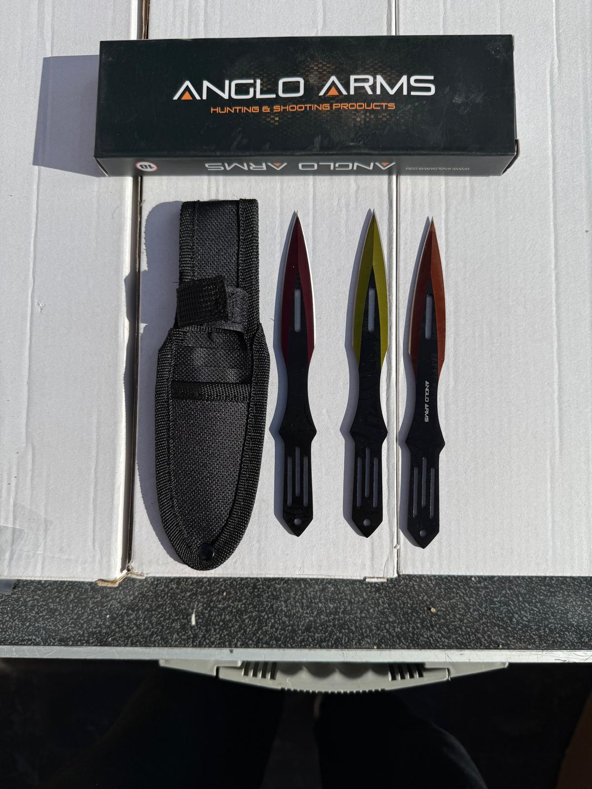 Anglo Arms Throwing Knife Set (3-Piece, Boxed)