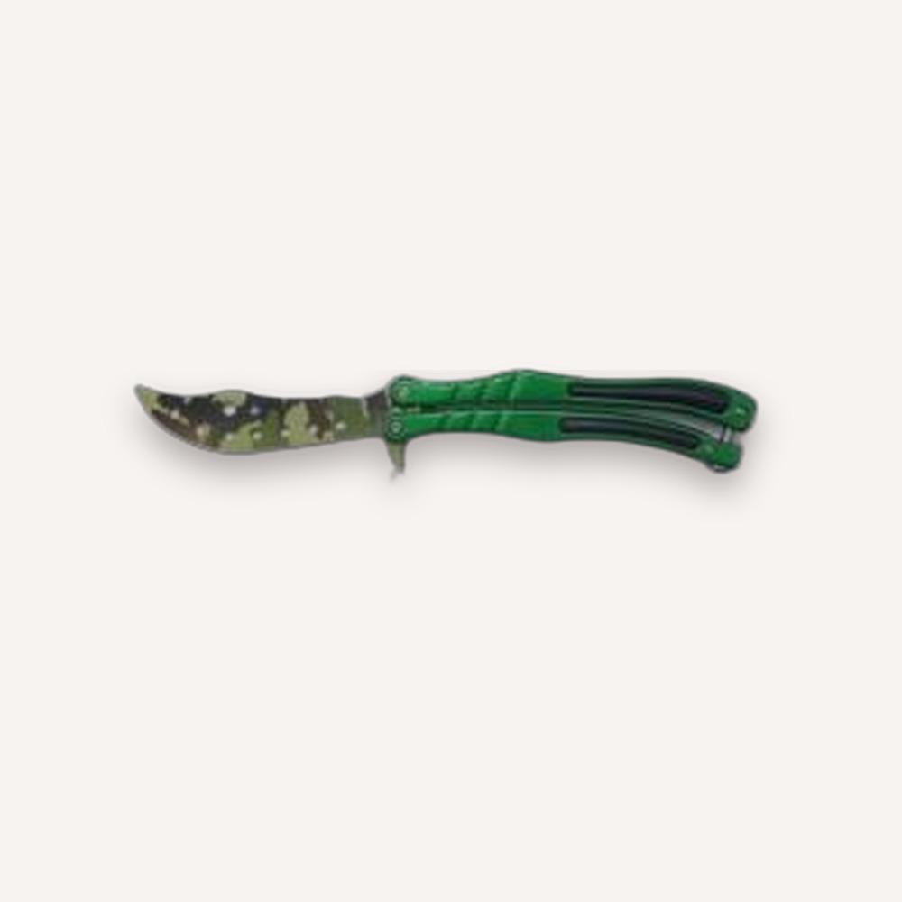 Butterfly Knife — Green Handle