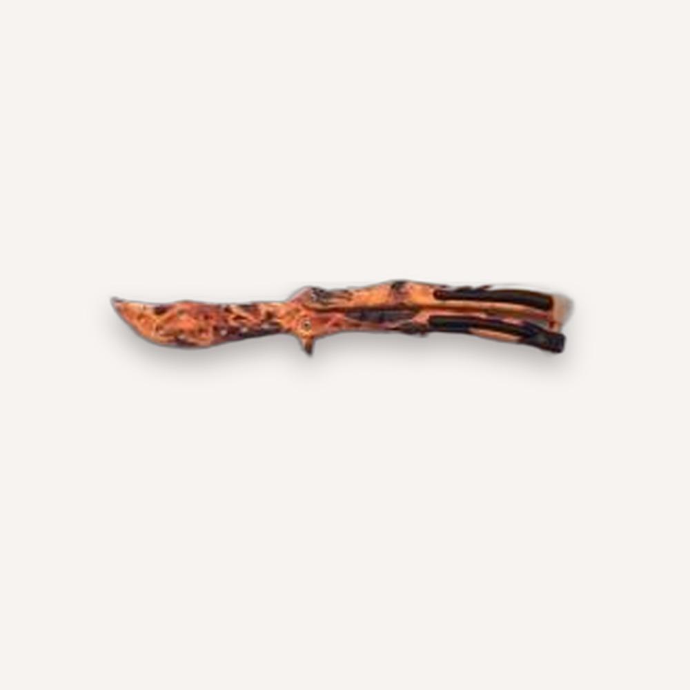 Butterfly Knife — Flame Handle