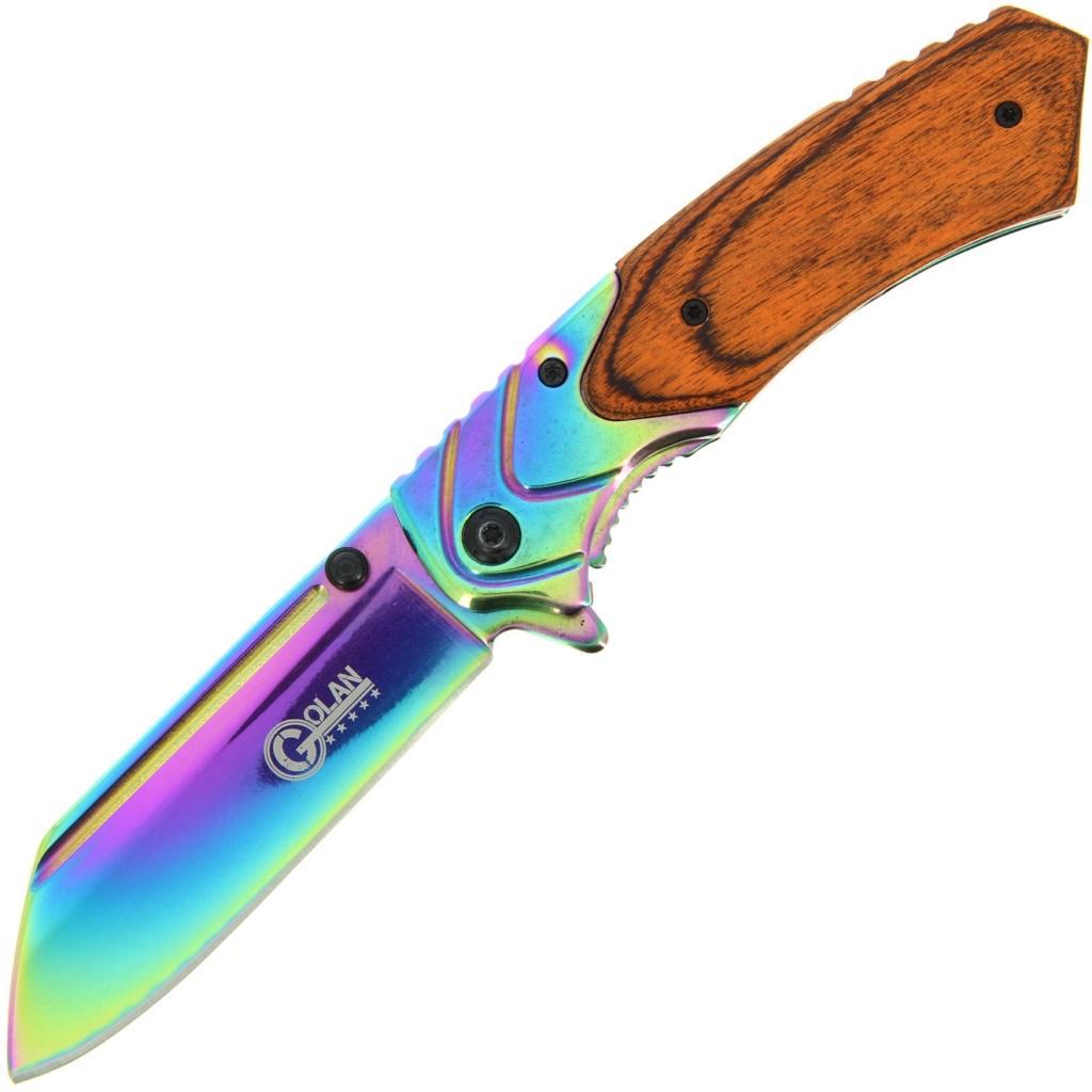 Golan Rainbow-Blade Tanto Folding Knife