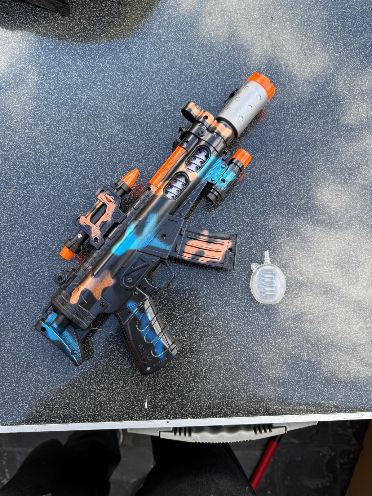 Orange/Blue Toy Blaster Rifle (B)