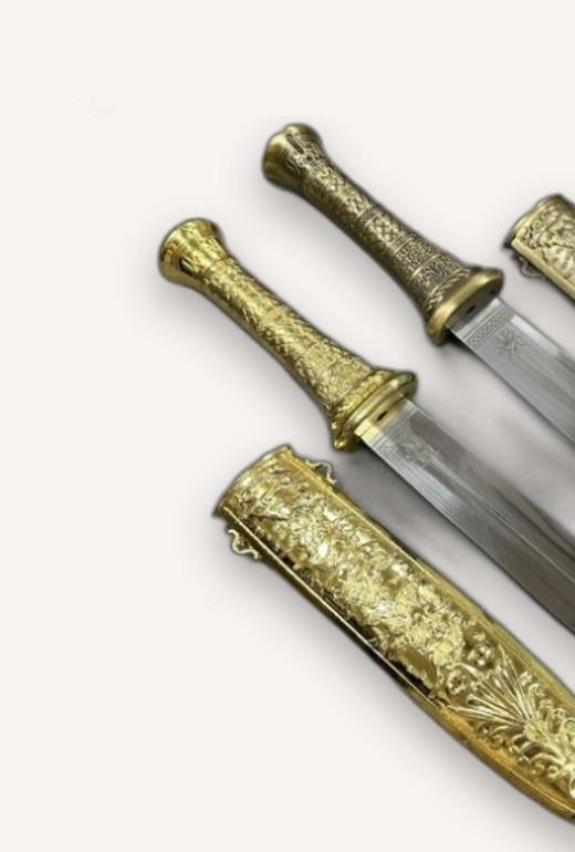 Ornate Gold Dagger - Fixed Blade