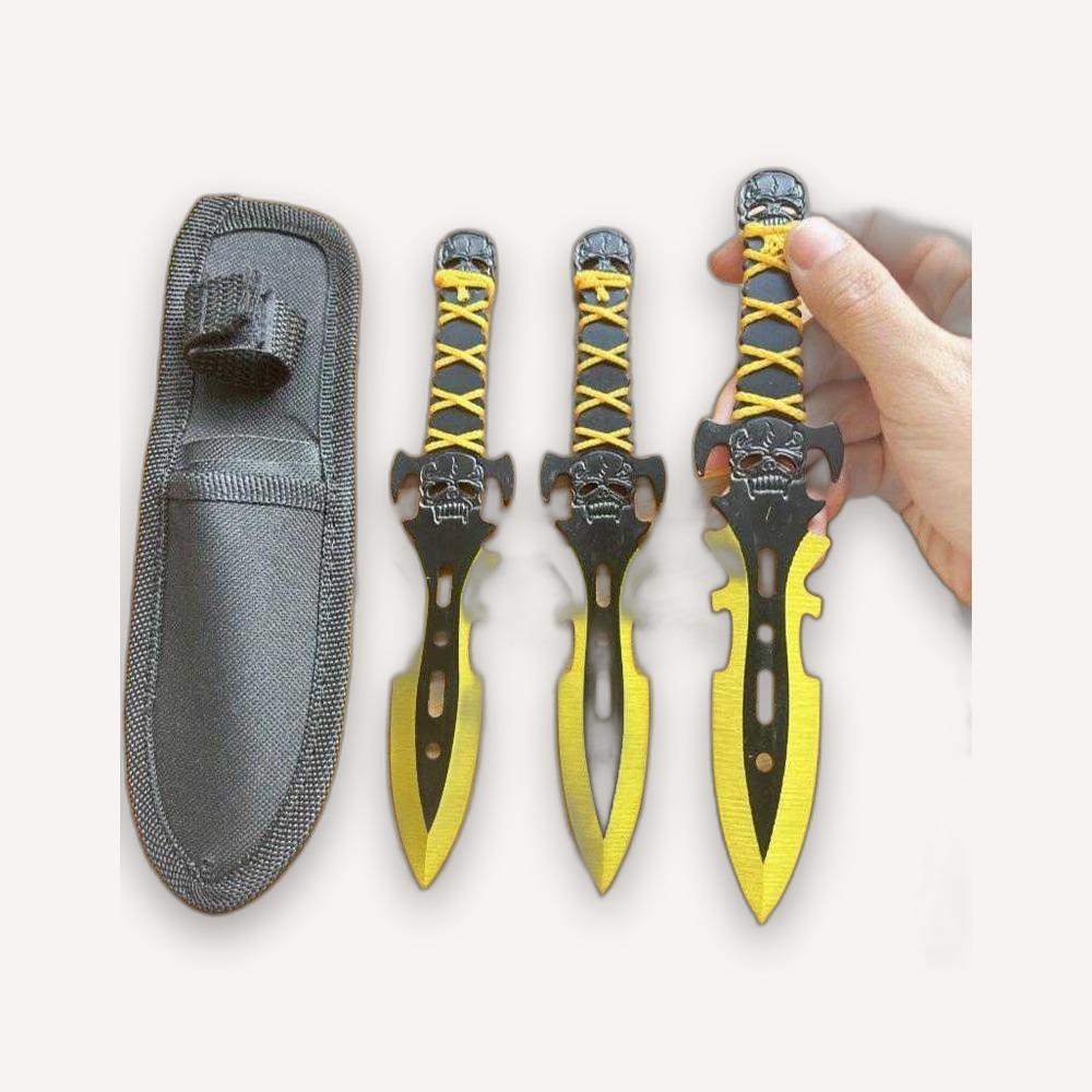 Throwing Knife Set — Skull Handle (3pc, 200g)