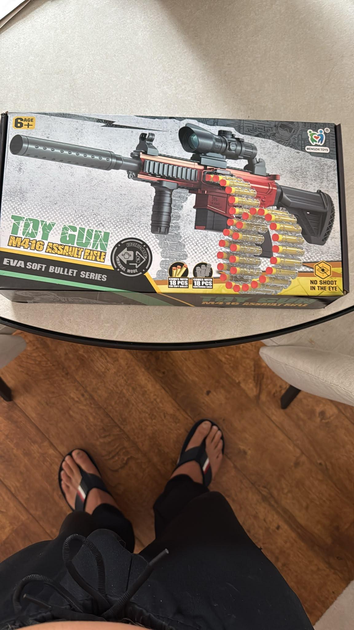 Toy Gun - Orange/Black Assault Rifle Blaster