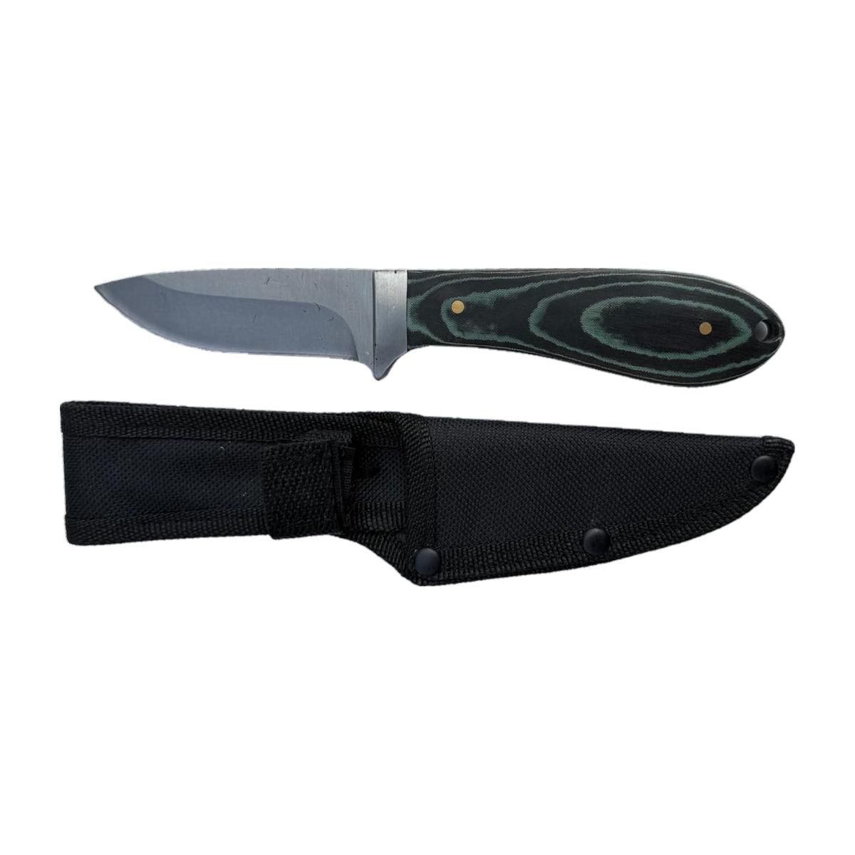 Black/Green G10-Handle Everyday Fixed-Blade Knife