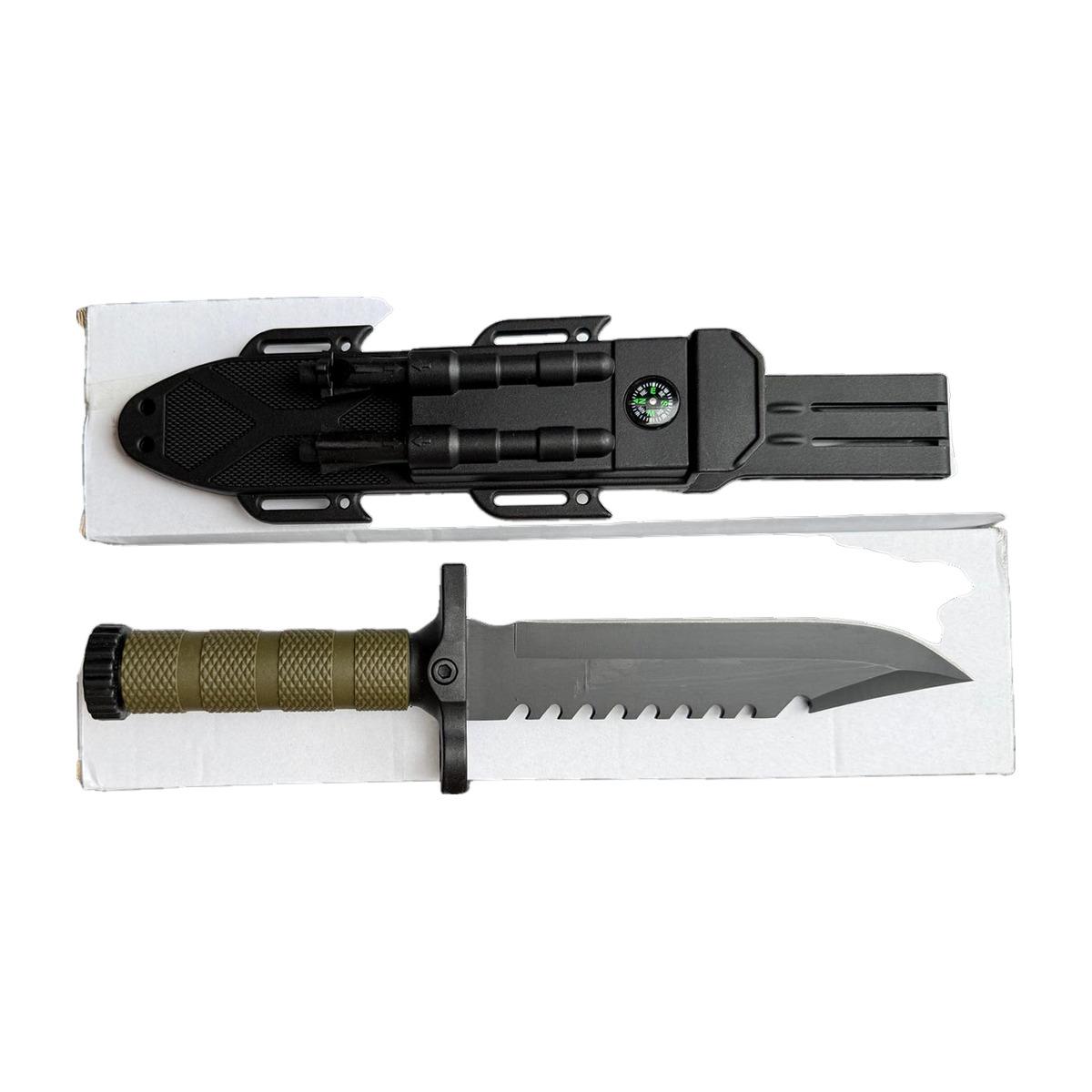 Camping Knife with Compass & Firestarter Handle