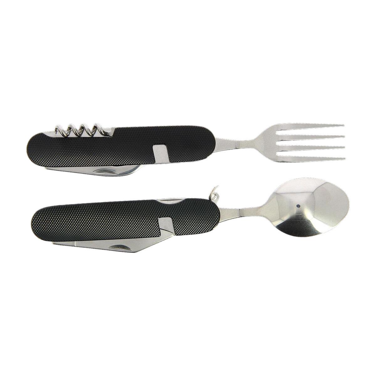 Camping Multi-Tool Utensil (Fork, Spoon, Knife, Opener, Corkscrew)