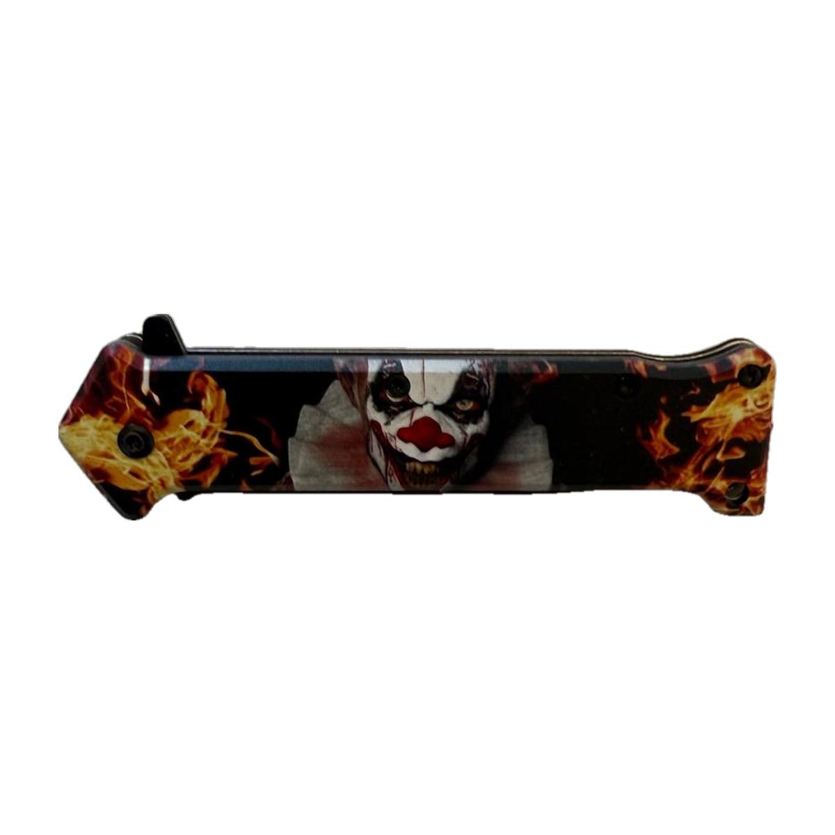 Pennywise Clown-Style Graphic Slim-Profile Knife