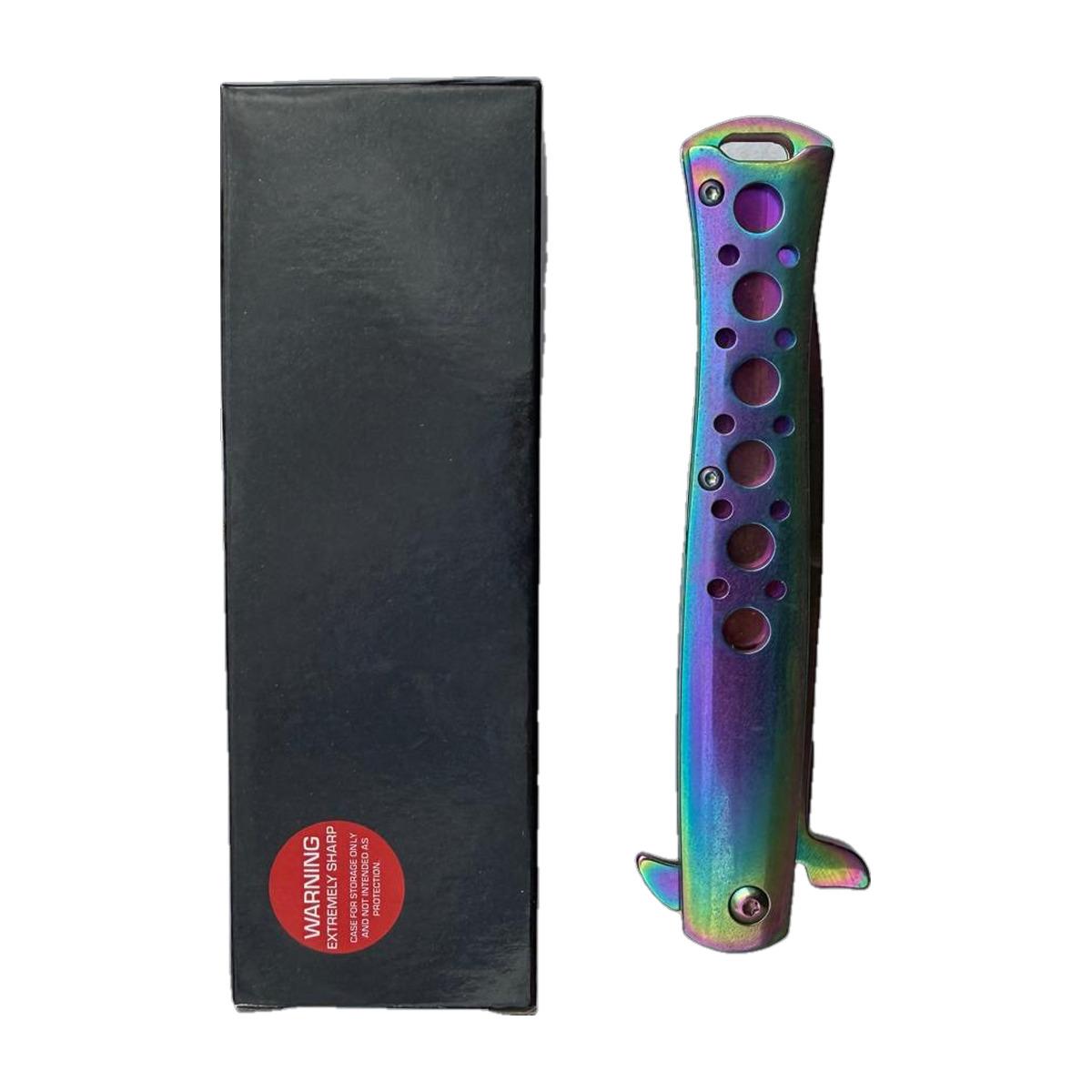Pink/Purple Dotted Flip Knife
